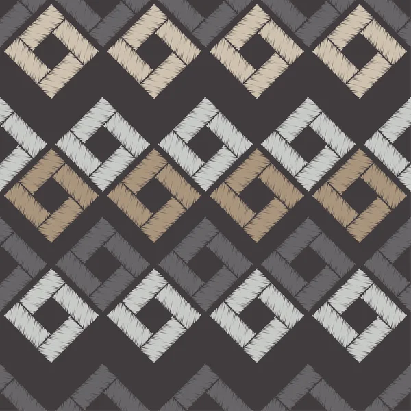 Modèle Géométrique Abstrait Sans Couture Texture Losange Brushwork Éclosion Des — Image vectorielle