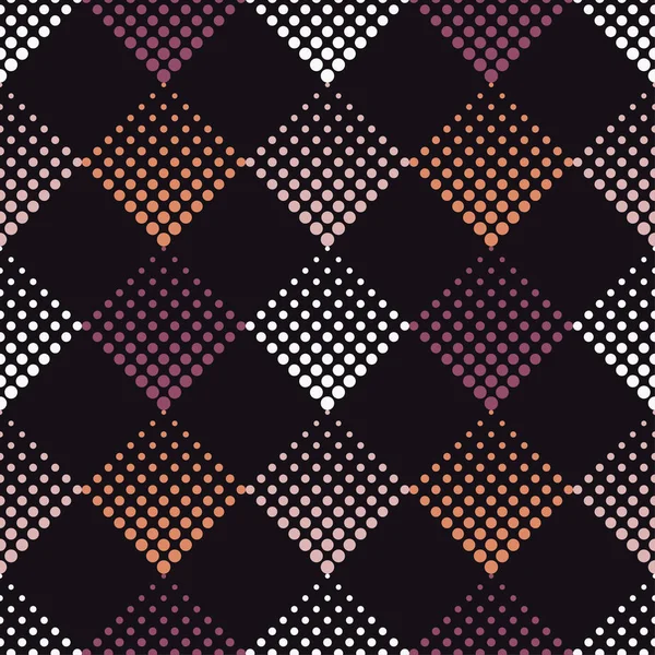 Varrat Nélküli Absztrakt Geometriai Mintázat Textúra Rombusz Textúra Pontok Textil — Stock Vector