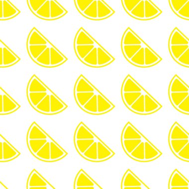 Limon ile Seamless modeli. Beyaz zemin üzerine limon. Sevimli çizgi. Yaz bahçesi. Limon reçel. Vektör çizim. Tekstil rapport.