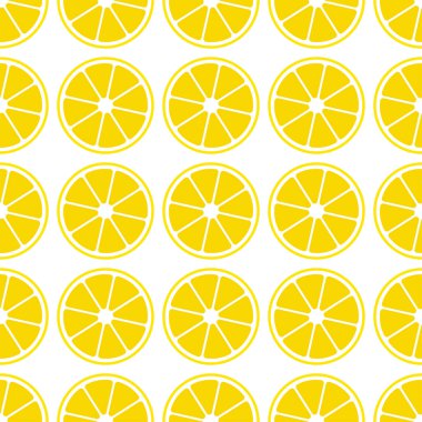 Limon ile Seamless modeli. Beyaz zemin üzerine limon. Sevimli çizgi. Yaz bahçesi. Limon reçel. Vektör çizim. Tekstil rapport.