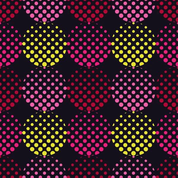 Polka Dot Seamless Pattern Texture Dots Halftone Geometric Background Scribble — Stock Vector