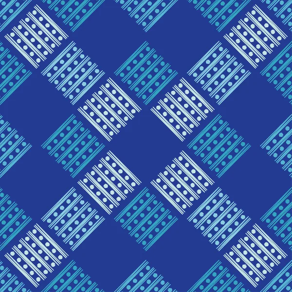 Nahtlose Abstrakte Geometrische Muster Textur Von Streifen Und Kreisen Pinselei — Stockvektor