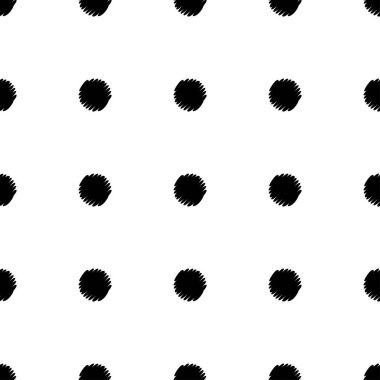 Polka dot seamless modeli. Kuluçkalık ver. Çalışmaları. Geometrik arka plan. Karalama doku.