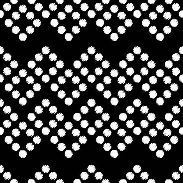 Polka Dot Sömlösa Mönster Hand Kläckning Penseldrag Geometrisk Bakgrund Scribble — Stock vektor