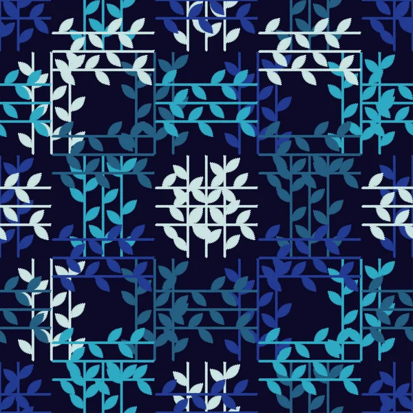 Nahtloser Hintergrund Mit Dekorativen Blättern Pinselei Hand Schraffur Kritzeltextur Textilbeziehung — Stockvektor