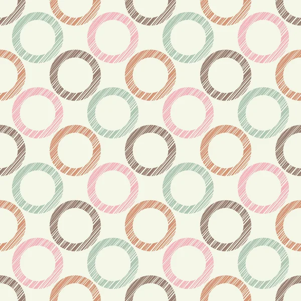 Polka Dot Seamless Pattern Ручной Штрих Ручка Геометрический Фон Скриббл — стоковый вектор