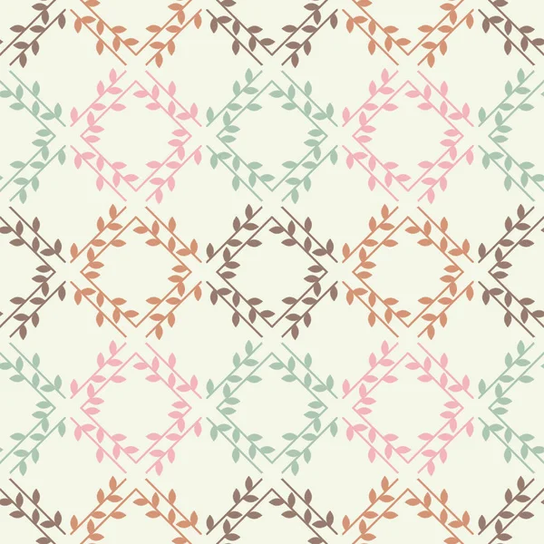 Nahtloser Hintergrund Mit Dekorativen Blättern Pinselei Hand Schraffur Kritzeltextur Textilbeziehung — Stockvektor
