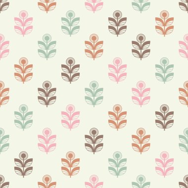 Dekoratif yaprakları ile sorunsuz arka plan. Çiçek mozaik. Tekstil rapport.