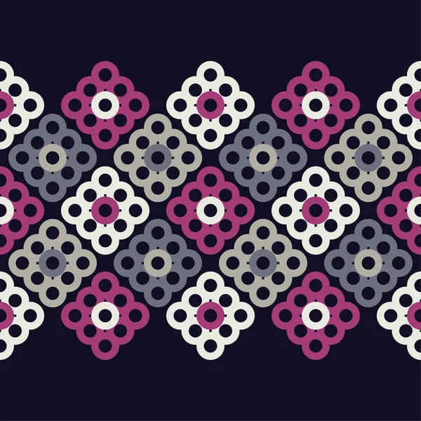 Nahtloses Blumenmuster Geometrischer Hintergrund Dekorative Florale Ornamente Textilbeziehung — Stockvektor