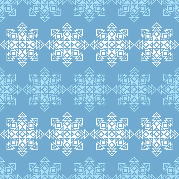 Fondo Vector Sin Costuras Con Copos Nieve Decorativos Patrón Invierno — Archivo Imágenes Vectoriales