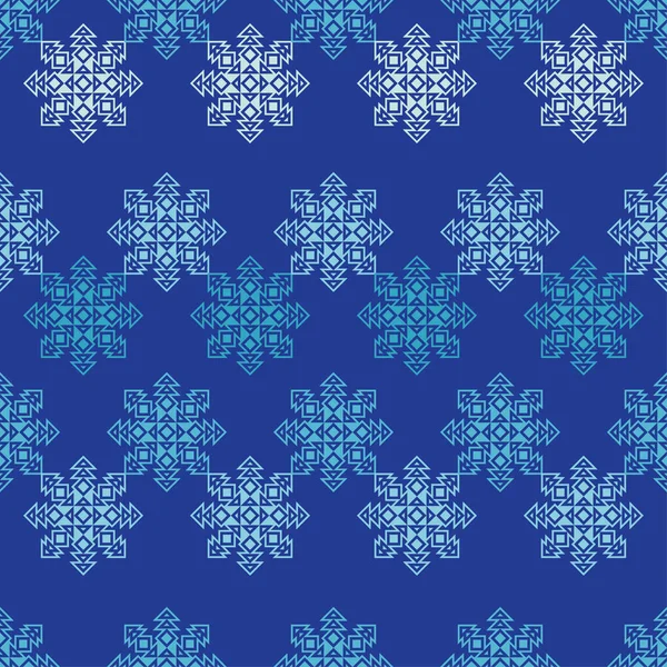 装飾的な雪の結晶のシームレスなベクトルの背景 冬パターン 繊維関係 — ストックベクタ