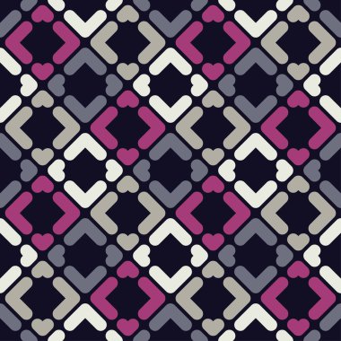 Dikişsiz soyut geometrik desen. Şeritler ve edikula doku. Tekstil rapport.