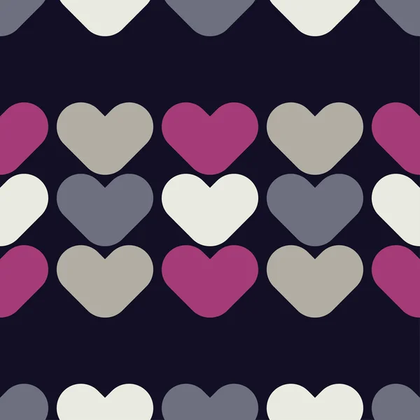 Nahtloser Hintergrund Mit Dekorativen Herzen Valentinstag Einfaches Design Textilbeziehung — Stockvektor