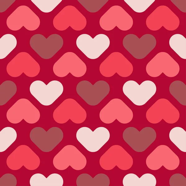 Fondo Sin Costuras Con Corazones Decorativos Día San Valentín Diseño — Vector de stock