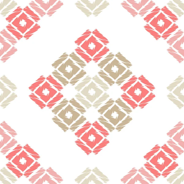 无缝抽象几何图案 马赛克纹理 手工孵化 纺织品融洽 — 图库矢量图片