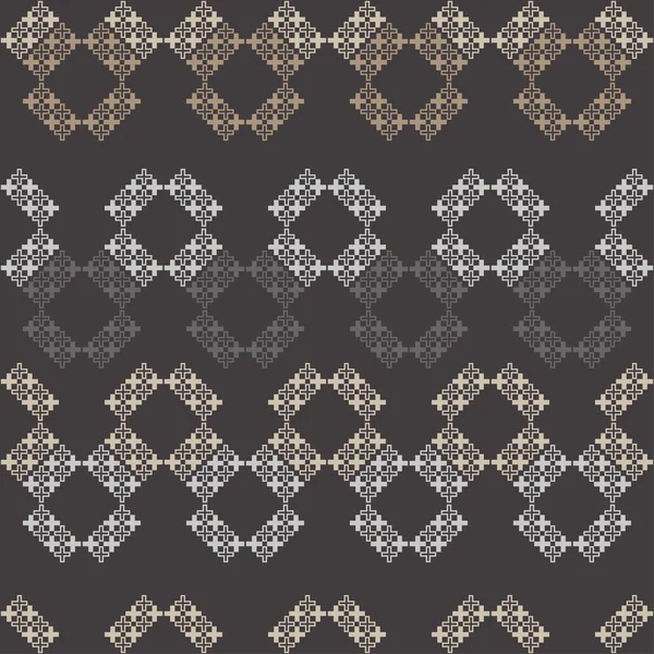 Nahtlose Abstrakte Geometrische Muster Mosaikstruktur Kreuzstich Textilbeziehung — Stockvektor