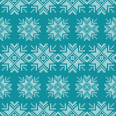 Çapraz dikiş Norveç kar taneleri. Sorunsuz vektör arka plan. Halk motifleri. Kış desen. Tekstil rapport.