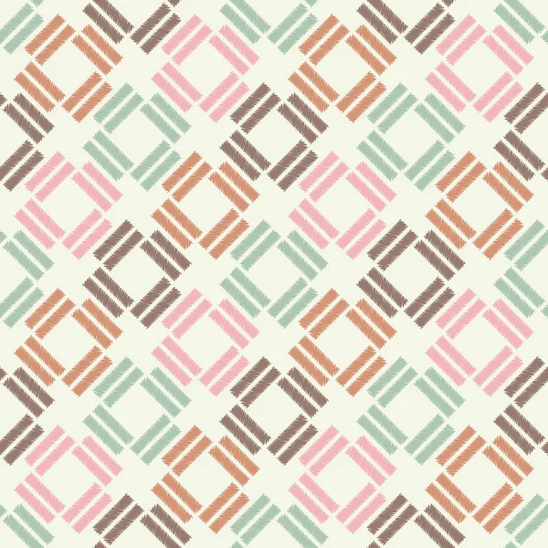 Patrón Geométrico Abstracto Sin Costuras Textura Mosaica Pinceladas Eclosión Manual — Vector de stock