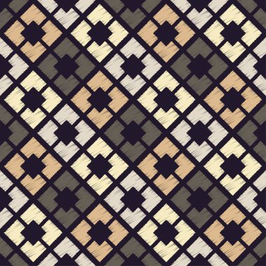 Dikişsiz soyut geometrik desen. Mozaik doku. Çalışmaları. Kuluçkalık ver. Doku karalamak. Tekstil rapport.