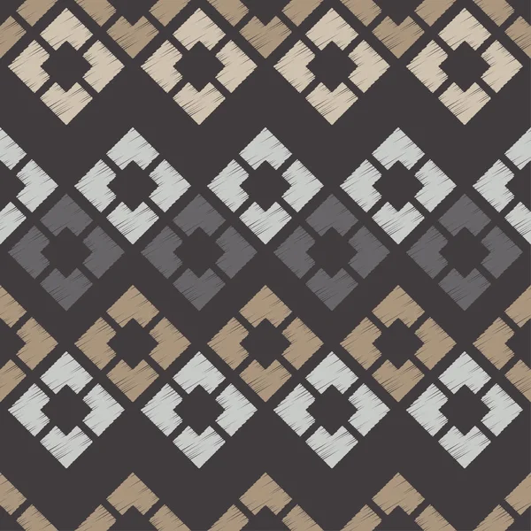 Varrat Nélküli Absztrakt Geometriai Mintázat Mozaik Textúra Ecsetkezelés Kézi Keltetés — Stock Vector