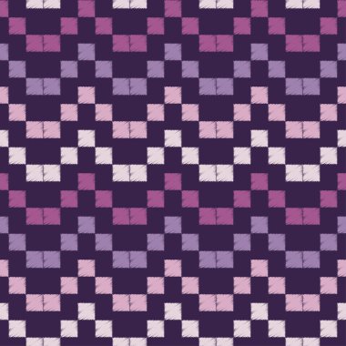 Dikişsiz soyut geometrik desen. Piksel deseni. Mozaik doku. Çalışmaları. Kuluçkalık ver. Doku karalamak. Tekstil rapport.