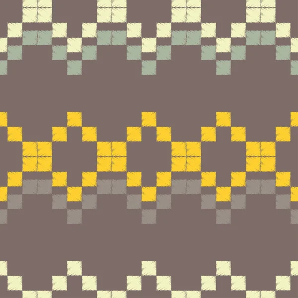Nahtlose Abstrakte Geometrische Muster Das Muster Der Pixel Mosaikstruktur Pinselei — Stockvektor