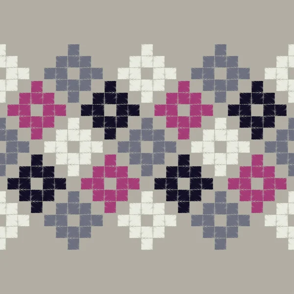 Modèle Géométrique Abstrait Sans Couture Motif Des Pixels Texture Mosaïque — Image vectorielle