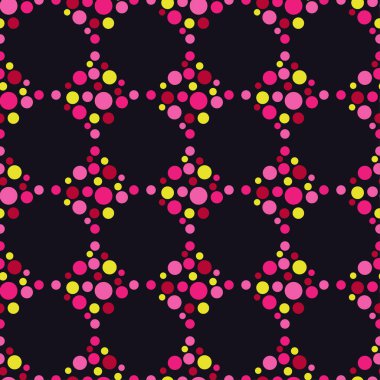 Polka dot seamless modeli. Geometrik arka plan. Balonlu illüstrasyon. extile uyum.