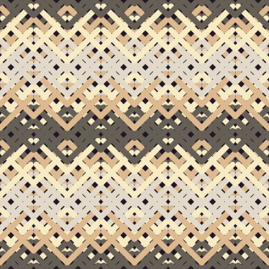 Dikişsiz soyut geometrik desen. Mozaik doku. Şeritler doku. Tekstil rapport.