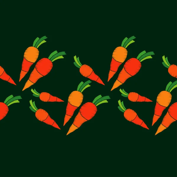Nahtloser Vektorhintergrund Mit Karotten Erntedankfest Die Textur Der Masche Fröhlicher — Stockvektor