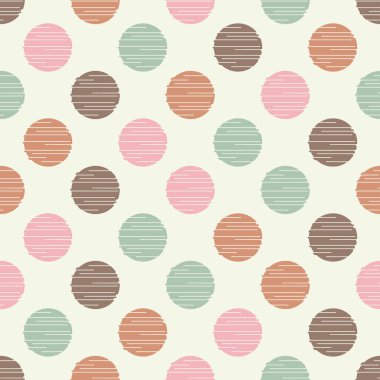 Polka dot seamless modeli. Geometrik arka plan. Çalışmaları. Kuluçkalık ver. Doku karalamak. extile uyum.
