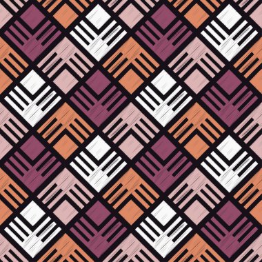 Dikişsiz soyut geometrik desen. Mozaik doku. Çalışmaları. Kuluçkalık ver. Doku karalamak. Tekstil rapport.