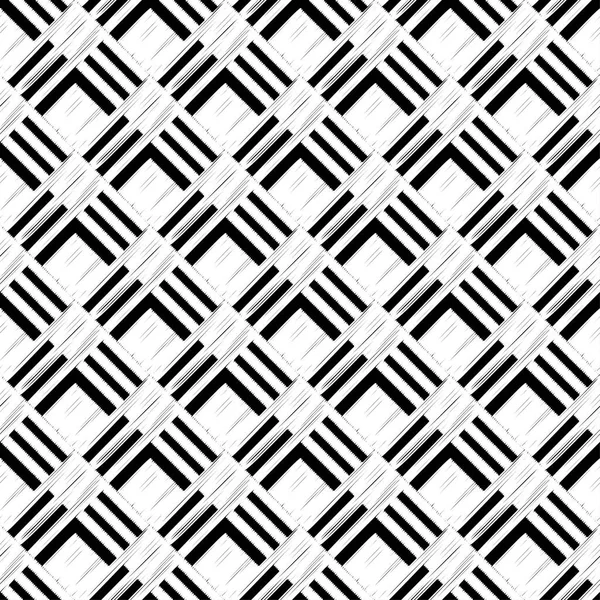 シームレスな抽象的な幾何学模様 モザイクのテクスチャです 孵化の手します テクスチャを走り書き 繊維関係 — ストックベクタ