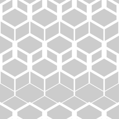 Dikişsiz soyut geometrik desen. Siyah-beyaz altıgenler isimlerinden. Tekstil rapport.