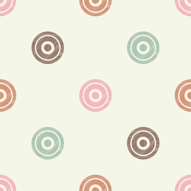 Polka dot seamless modeli. Geometrik arka plan. Nokta, daireler ve düğmeler. extile uyum.