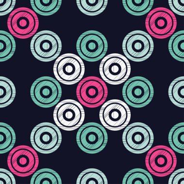 Polka dot seamless modeli. Geometrik arka plan. Nokta, daireler ve düğmeler. extile uyum.