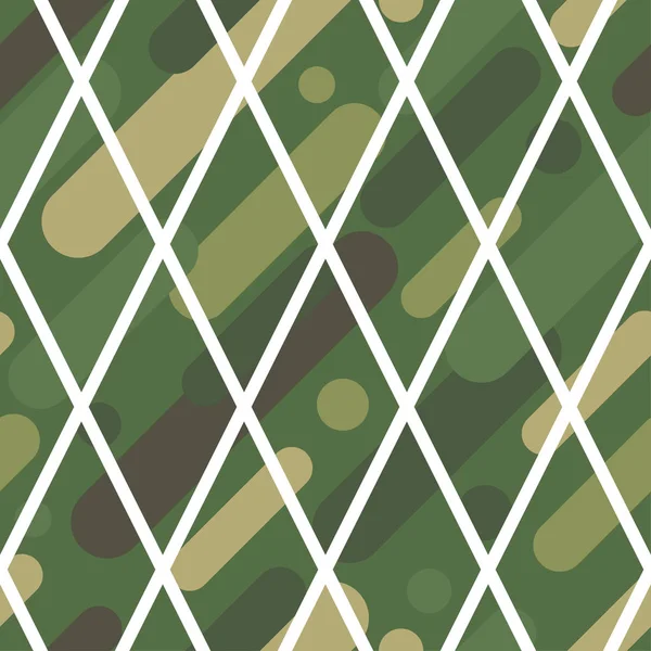 Nahtloser Vektorhintergrund Mit Tarnmuster Die Militärfarben Grün Oliven Farbpalette Textilbeziehung — Stockvektor