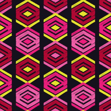 Etnik boho seamless modeli. Geleneksel süs. Geometrik arka plan. Kabile desen. Halk motif. Tekstil rapport.