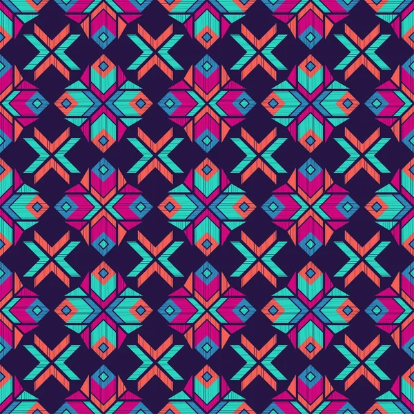 Modèle Sans Couture Boho Ethnique Ornement Traditionnel Fond Géométrique Modèle — Image vectorielle
