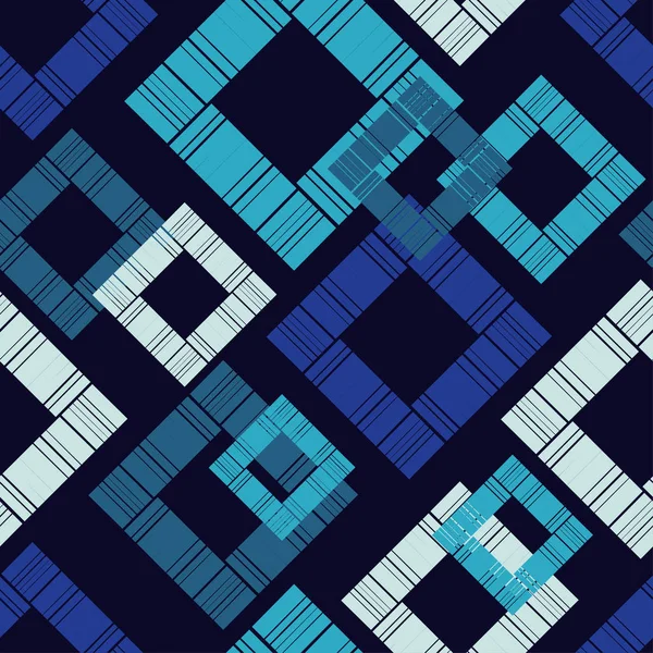 Bezszwowe Abstrakcyjny Wzór Geometryczny Mozaika Tekstury Brushwork Ręka Wylęgu Bazgroły — Wektor stockowy
