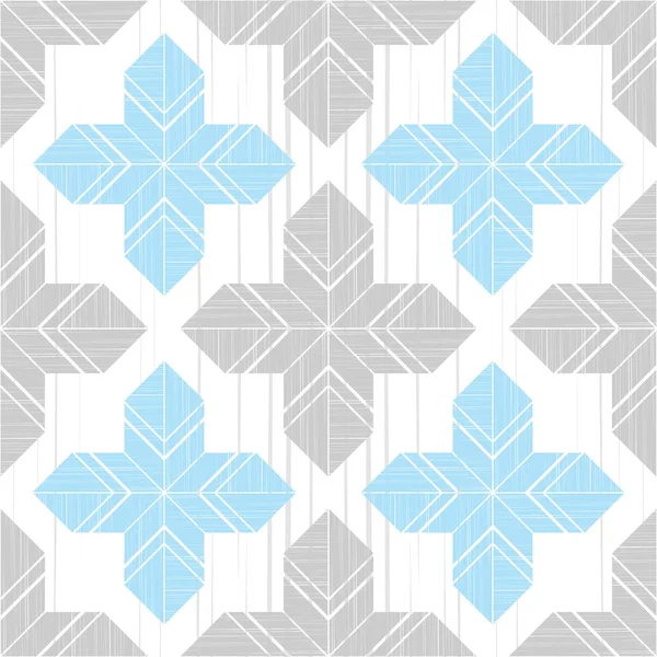 Seamless Vector Background Decorative Snowflakes Winter Pattern Textile Rapport — Stock Vector