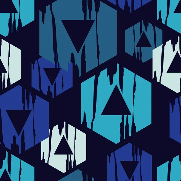 Modèle Géométrique Abstrait Sans Couture Les Formes Des Hexagones Texture — Image vectorielle