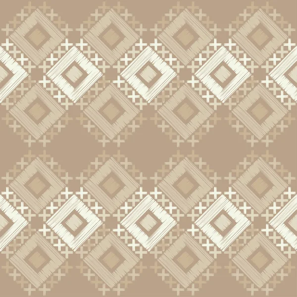 Ethnische Boho Nahtlose Muster Stickerei Traditionelles Ornament Geometrischer Hintergrund Stammesmuster — Stockvektor