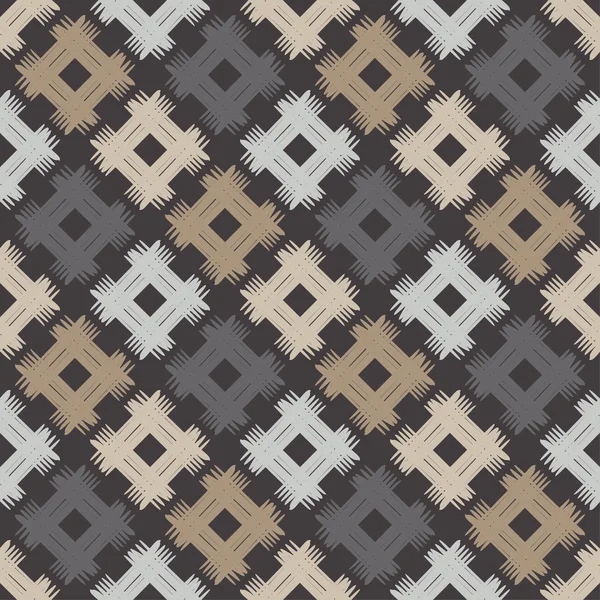 Modèle Géométrique Abstrait Sans Couture Patchwork Texture Broderie Texture Mosaïque — Image vectorielle
