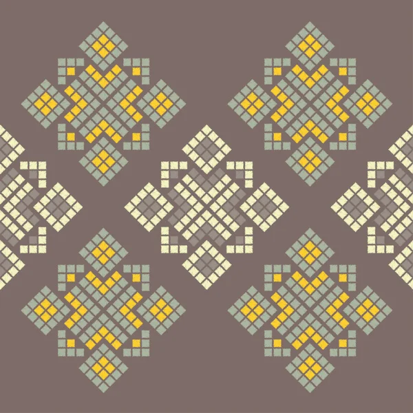 Ethnic Boho Seamless Pattern Traditional Ornament Geometric Background Tribal Pattern — Stock Vector