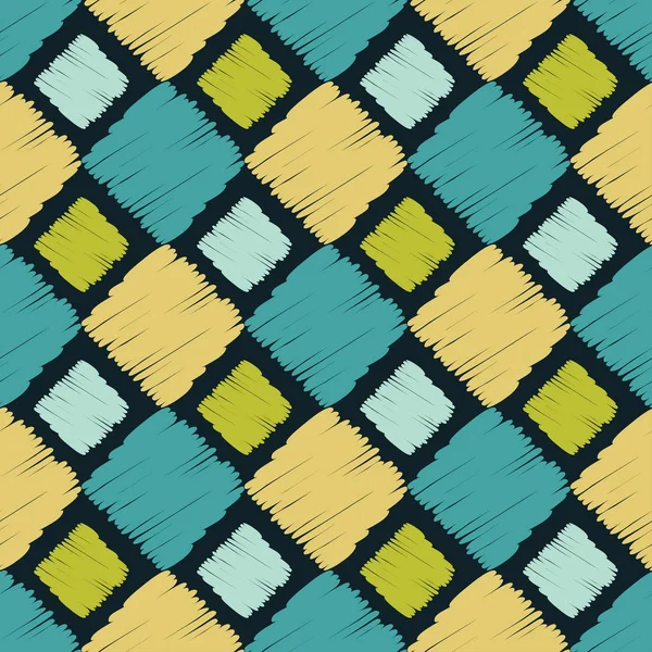 Patrón Geométrico Abstracto Sin Costuras Textura Mosaica Pinceladas Eclosión Manual — Archivo Imágenes Vectoriales