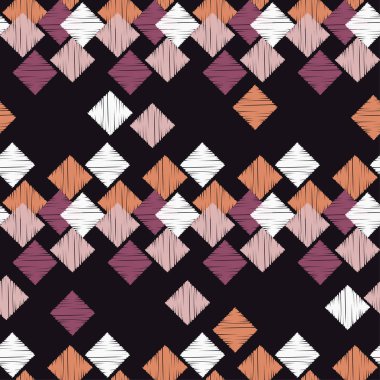 Dikişsiz soyut geometrik desen. Mozaik doku. Çalışmaları. Kuluçkalık ver. Doku karalamak. Tekstil rapport.