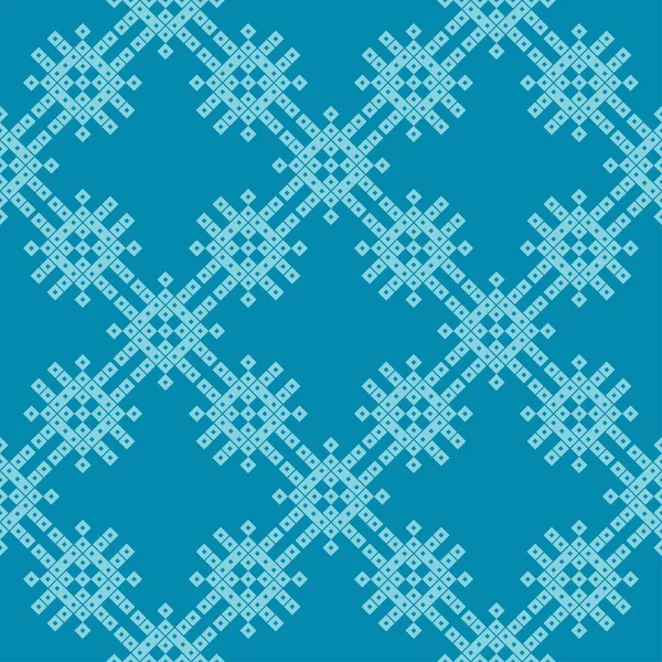 Fondo Vector Sin Costuras Con Copos Nieve Decorativos Patrón Invierno — Archivo Imágenes Vectoriales