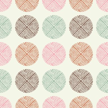 Polka dot seamless modeli. Geometrik arka plan. Nokta, daireler ve düğmeler. Duvar kağıdı, tekstil, ambalaj, web sayfası arka planı davetiye, için kullanılabilir.