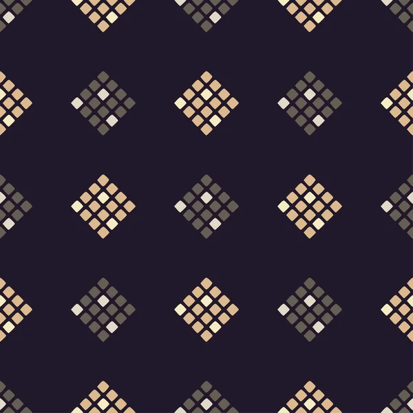 Padrão Geométrico Abstrato Sem Costura Pixels Textura Mosaica Escova Chocar — Vetor de Stock